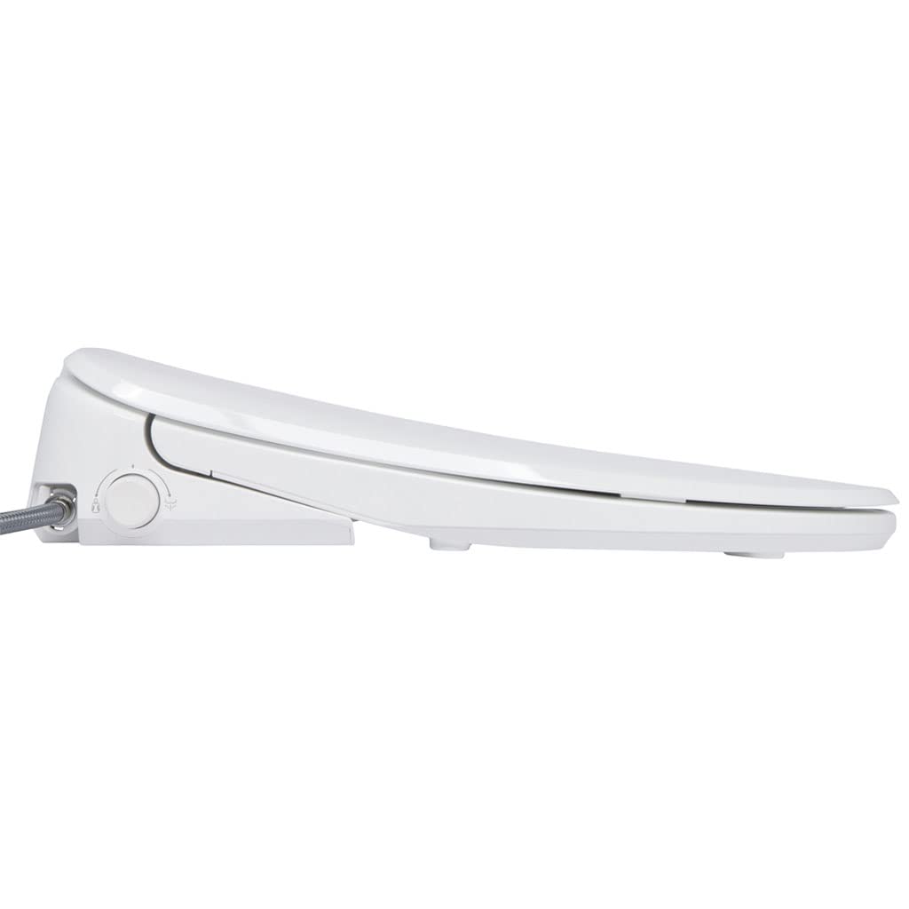 ALPHA BIDET UX Pearl Bidet Toilet Seat in Elongated White