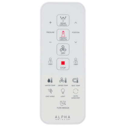 ALPHA BIDET UX Pearl Bidet Toilet Seat in Elongated White