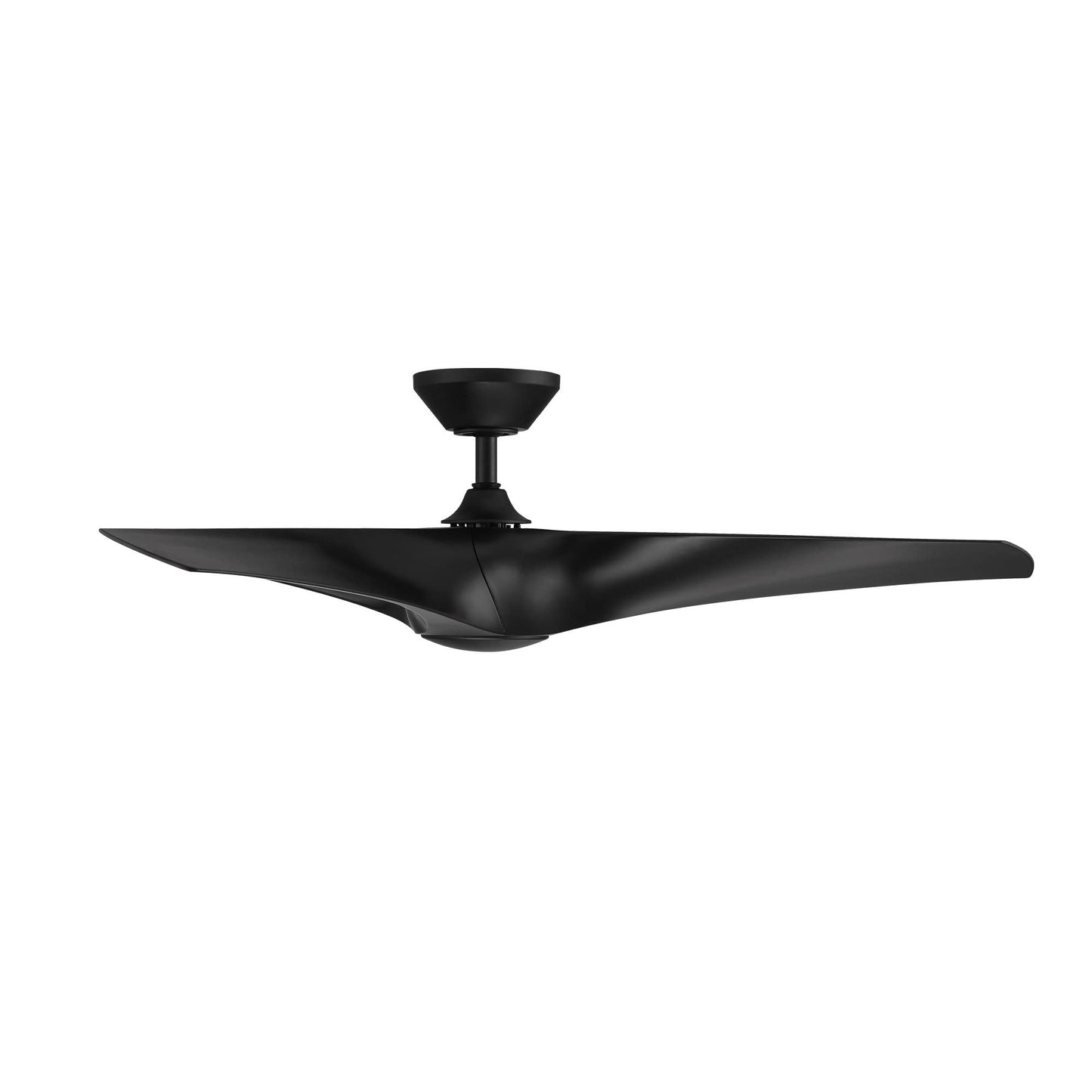 Zephyr Smart Indoor and Outdoor 3-Blade Ceiling Fan 52in Matte Black with Adjustable