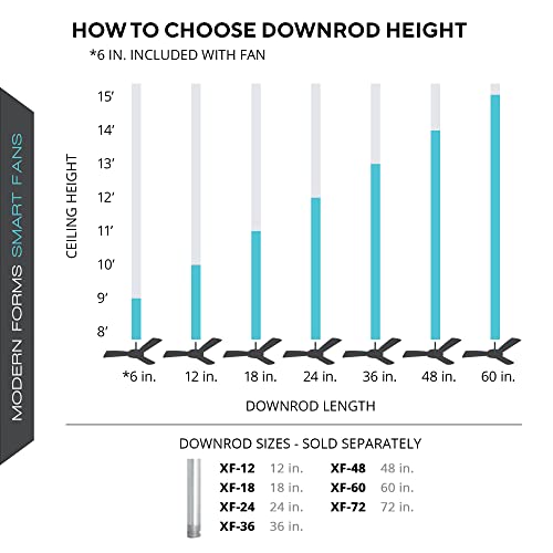 Zephyr Smart Indoor and Outdoor 3-Blade Ceiling Fan 52in Matte Black with Adjustable