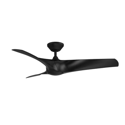 Zephyr Smart Indoor and Outdoor 3-Blade Ceiling Fan 52in Matte Black with Adjustable