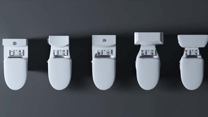 ALPHA BIDET UX Pearl Bidet Toilet Seat in Elongated White