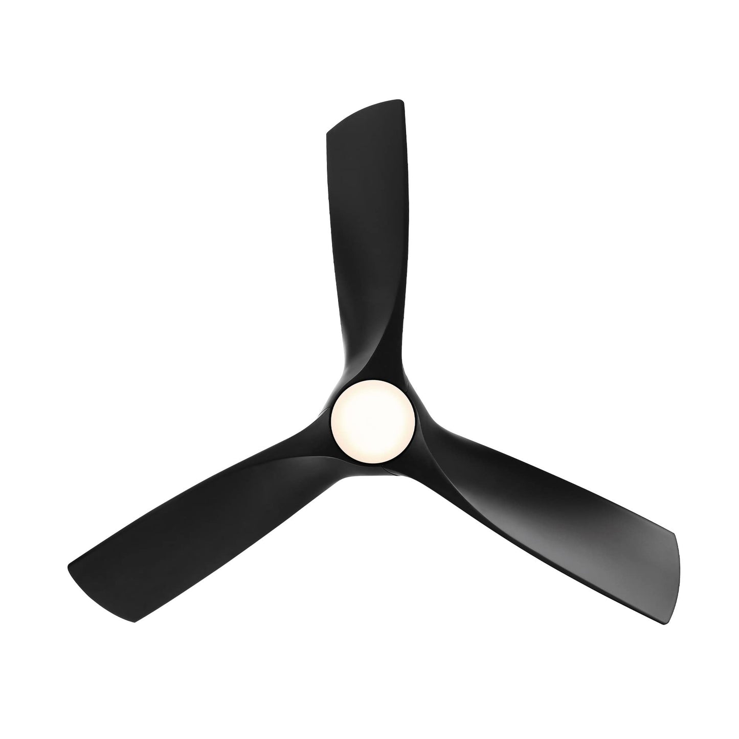 Zephyr Smart Indoor and Outdoor 3-Blade Ceiling Fan 52in Matte Black with Adjustable