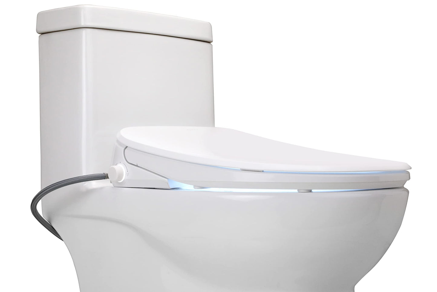 ALPHA BIDET UX Pearl Bidet Toilet Seat in Elongated White