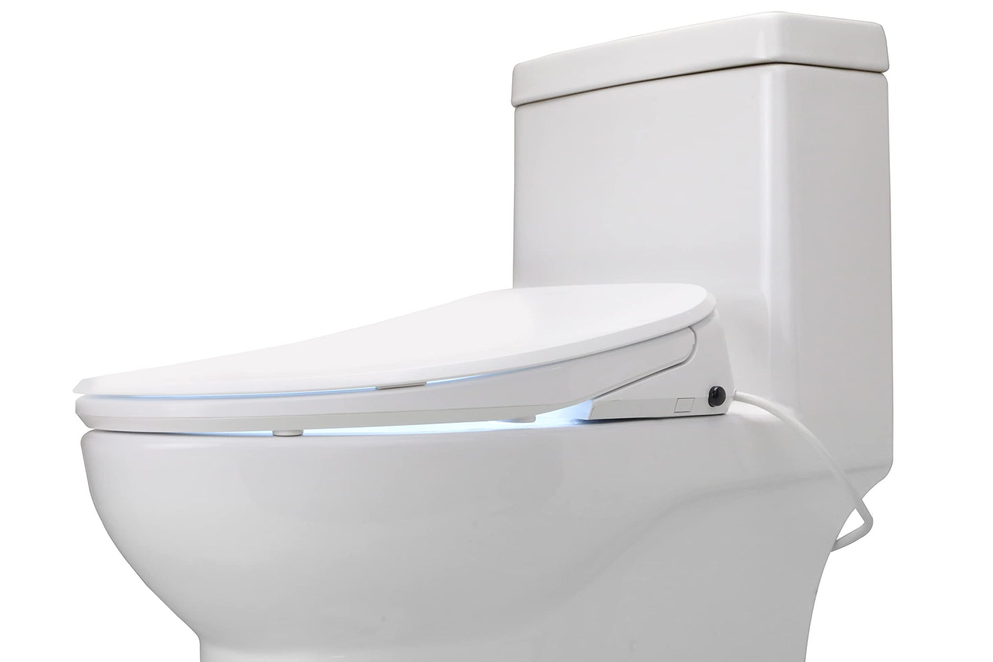 ALPHA BIDET UX Pearl Bidet Toilet Seat in Elongated White