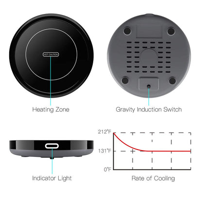 Smart Coffee Warmer BESTINNKITS Auto On/Off Gravity-Induction Mug Warmer for Office Desk Use