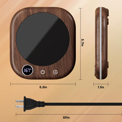 Mug Warmer Upgraded,Coffee Mug Warmer for Desk LEDs Light 3 Temp Settings