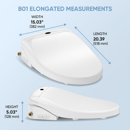 LEIVI Electric Bidet Toilet Seat with Wireless Remote and Side Panel