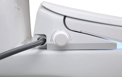 ALPHA BIDET UX Pearl Bidet Toilet Seat in Elongated White