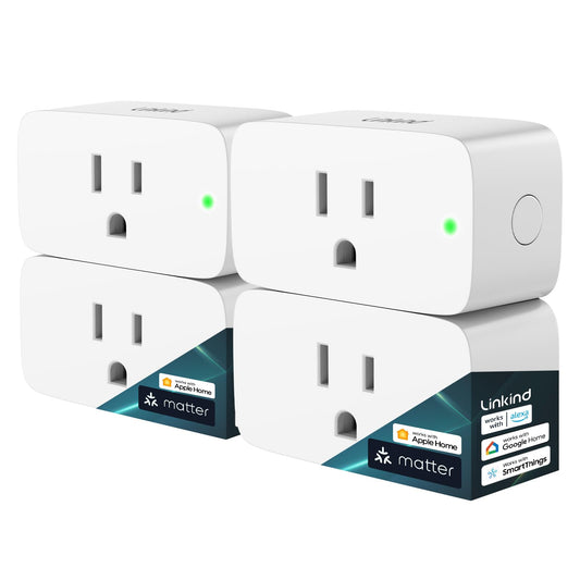 Linkind Matter Smart Plug, Work with Apple Home