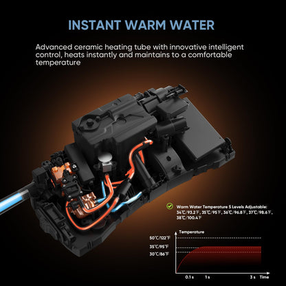 LEIVI Electric Bidet Toilet Seat with Wireless Remote and Side Panel