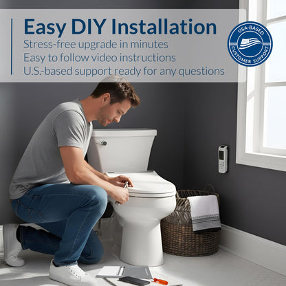 Bio Bidet BB2000 Bliss Electric Bidet Toilet Seat, Warm Water with Air Dryer