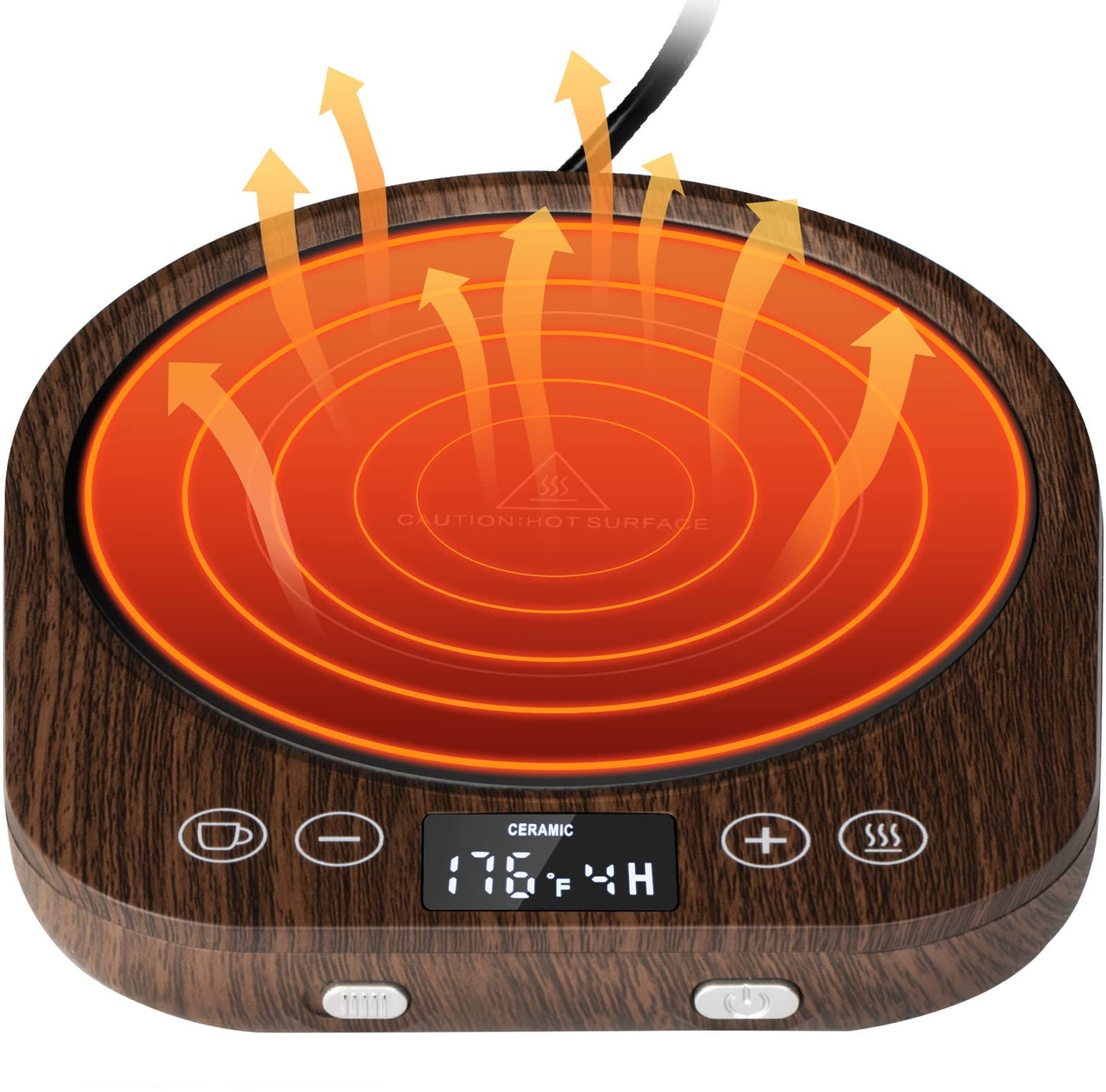 PUSEE Candle Mug Warmer Electric,Auto On/Off Gravity-Induction Coffee Mug Warmer with 9 Temp Settings