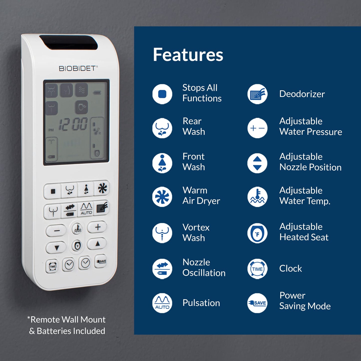 Bio Bidet BB2000 Bliss Electric Bidet Toilet Seat, Warm Water with Air Dryer