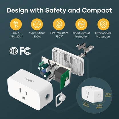 Linkind Matter Smart Plug, Work with Apple Home