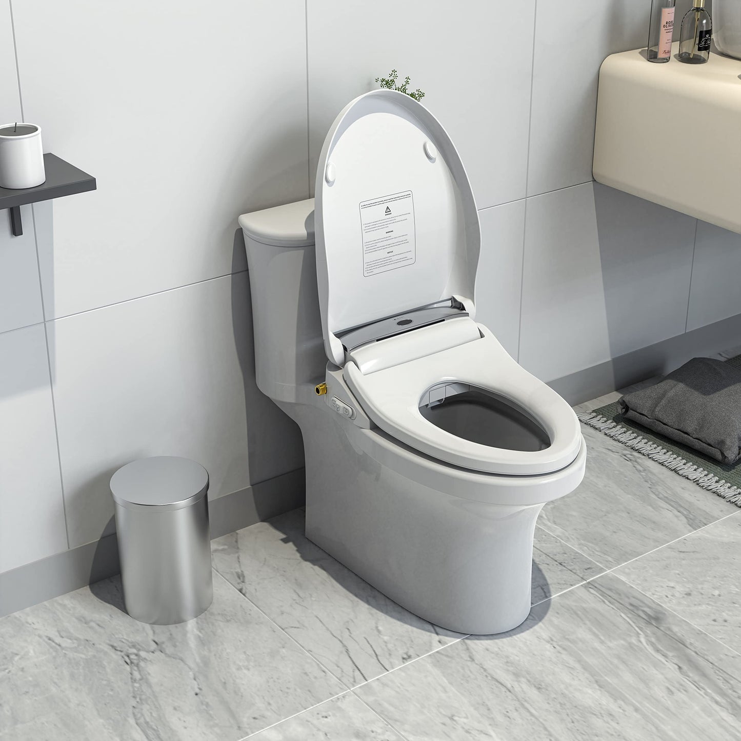 LEIVI Electric Bidet Toilet Seat with Wireless Remote and Side Panel